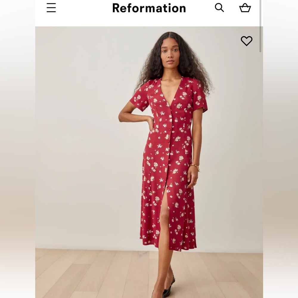 Reformation Floral Locklin Dress